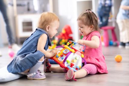 Dvije djevojčice se svađaju oko igračke