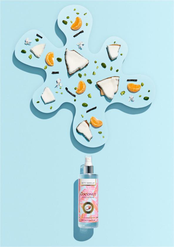 Mirisni ljetni trend Betty Barclay Coconut Pistachio Body & Hair Splash